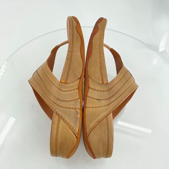 Fitflop Women's Walkstar Sandal Size 10 Thong Slide Shoe Brown Tan Leather - Picture 14 of 16